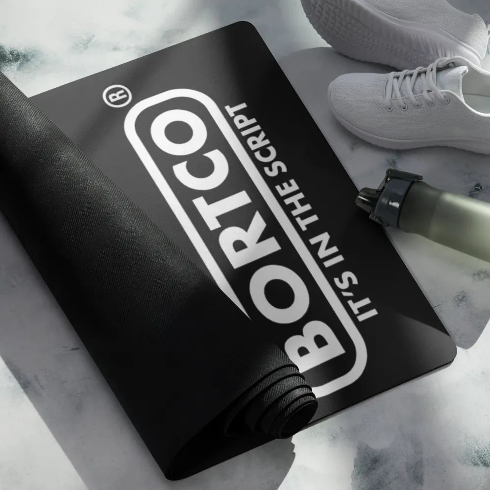 Bortco Yoga Mat Black Repeat product image (4)