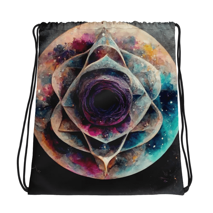 Cosmic Petals Drawstring Bag product image (1)