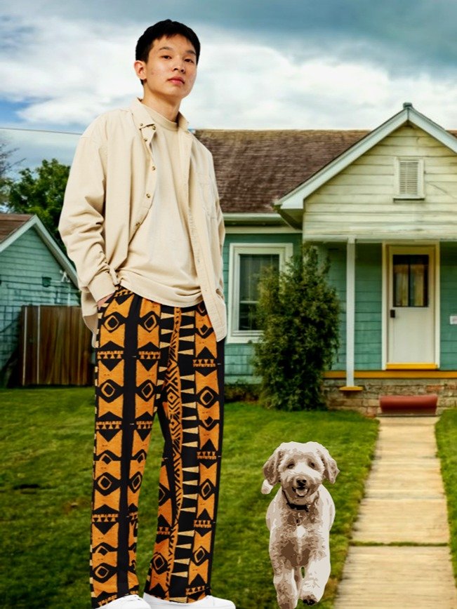 African-Inspired Brown & Black Pants, Unisex product image (4)