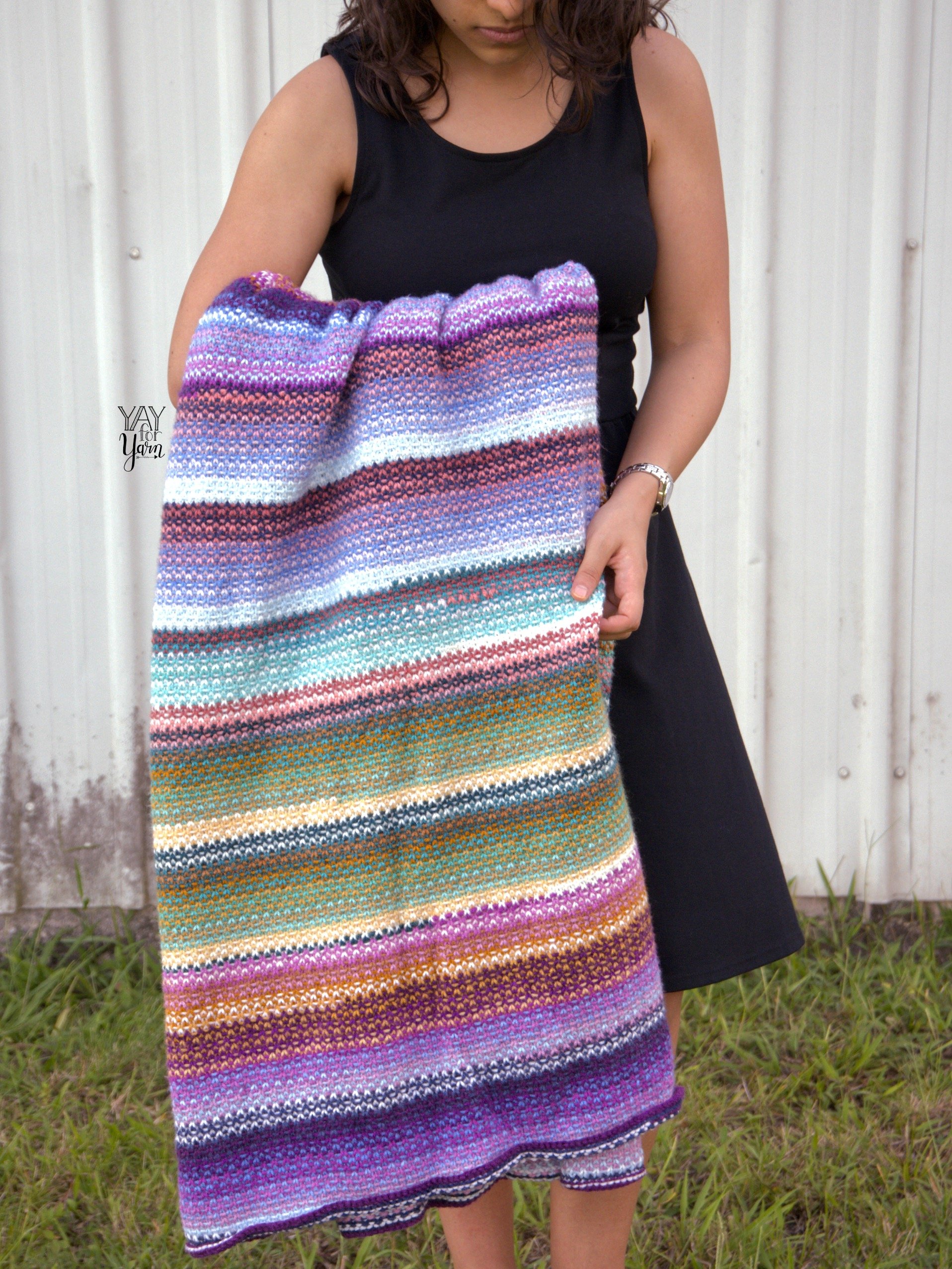 Brava Stripe Blanket - PDF Knitting Pattern & Video Tutorial product image (6)