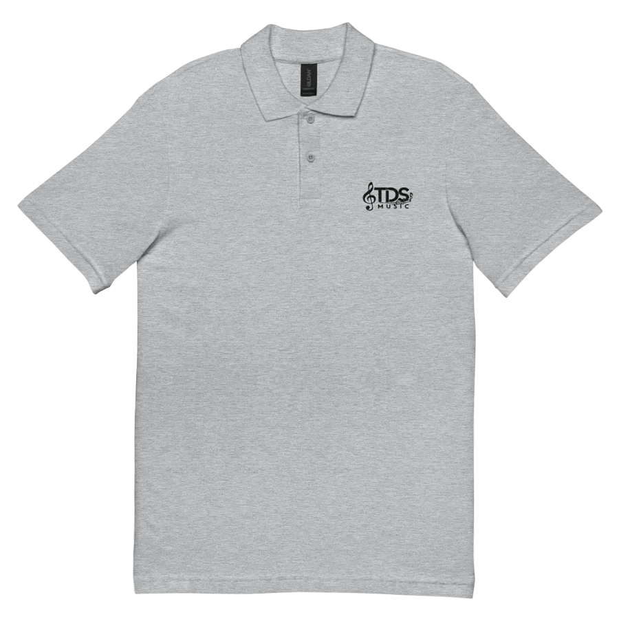 TDS Music Unisex Pique Polo Shirt in White, Navy, Gray, and Black (S-4XL) product image (2)