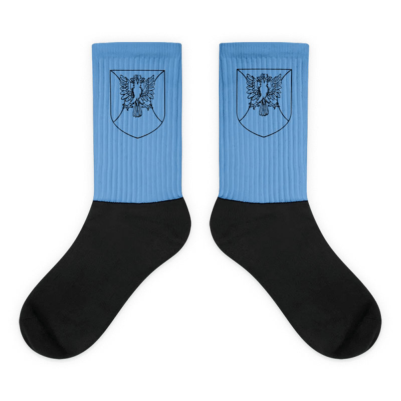 Black Colorless Emblem Socks