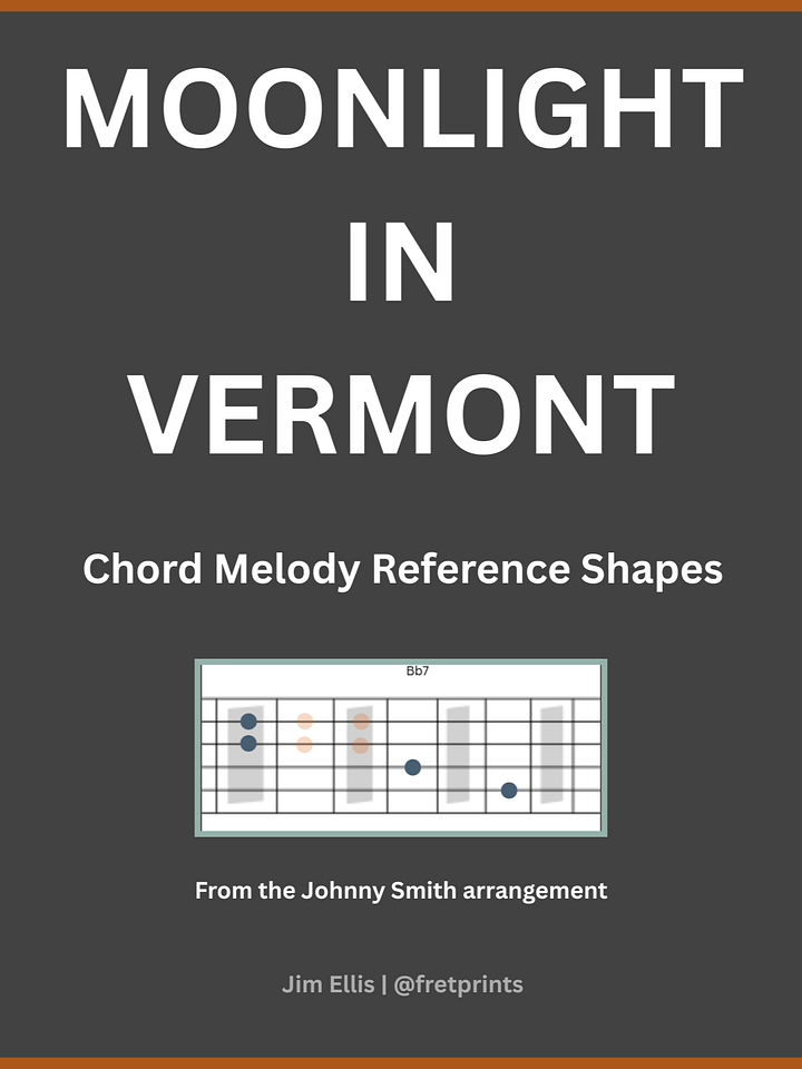 Moonlight in Vermont – Johnny Smith Chord Melody Shapes (PDF Reference Guide) product image (1)