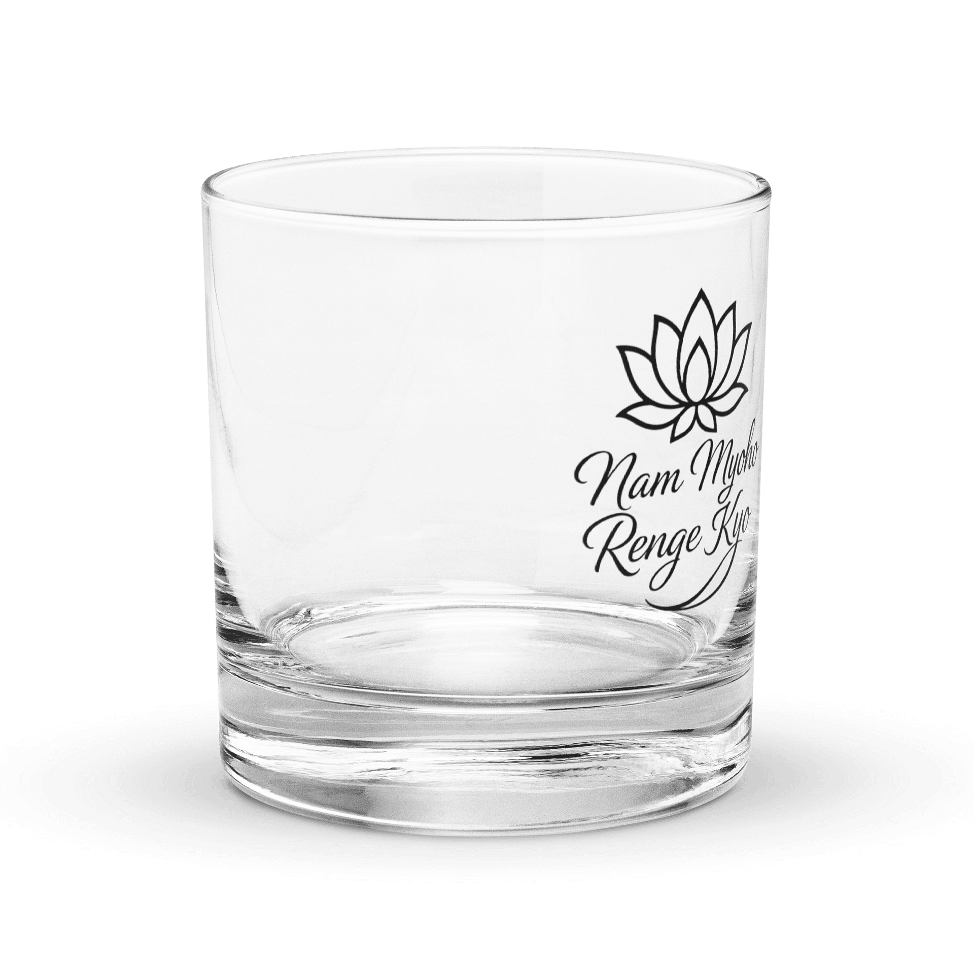 Nam-Myoho-Renge-Kyo Lotus Rocks Glass – Inspire Your Daily Practice product image (3)