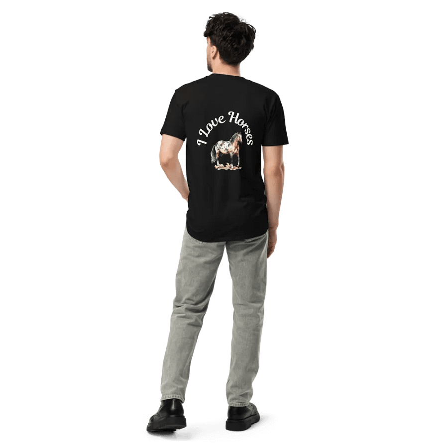 I Love Horses 001 Unisex Premium Tee Dark Colours product image (4)