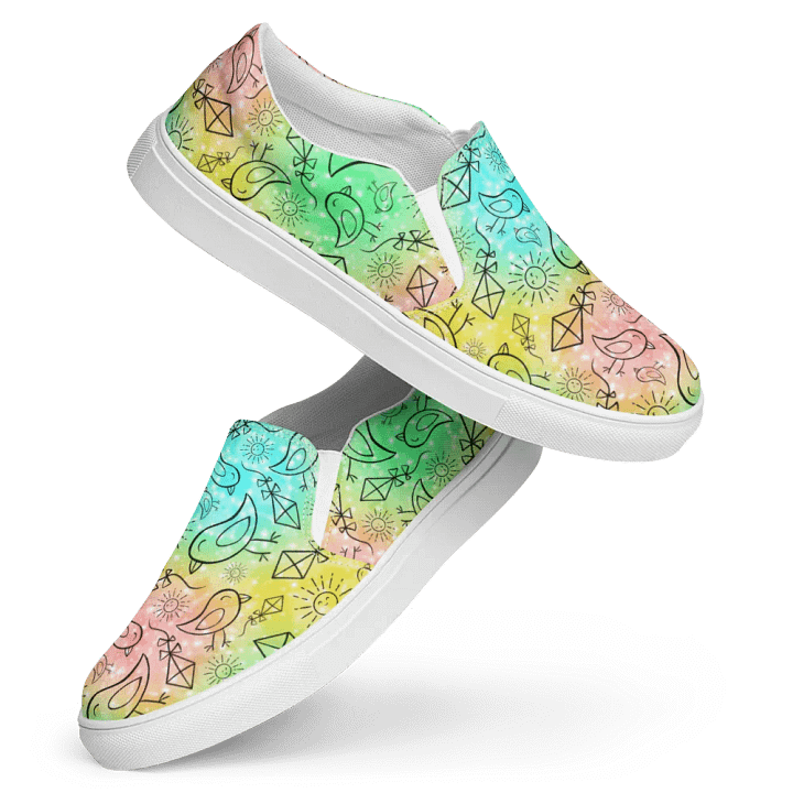 Summer Vibes - Pastel Geometry Slip-Ons 4men product image (1)