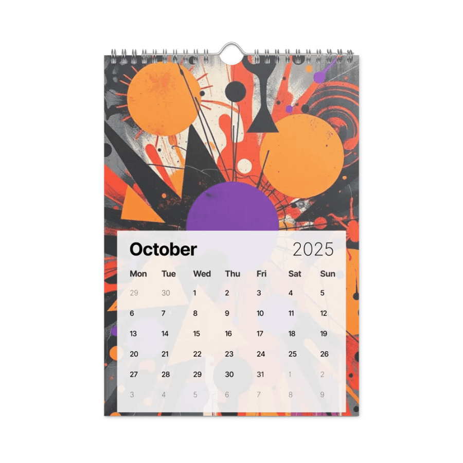 ART ABSTRACT WALL CALENDAR 2025 product image (12)