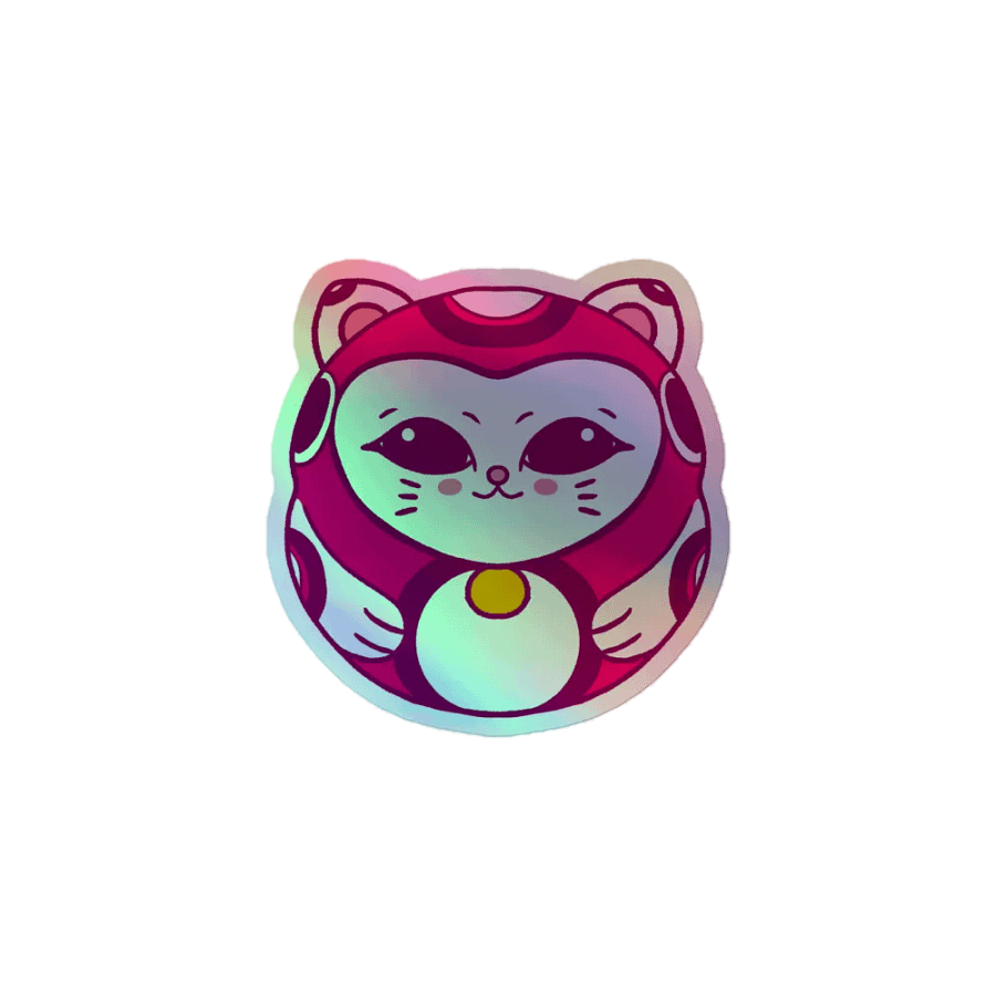 Daruma Charm - Pink - Sticker product image (1)