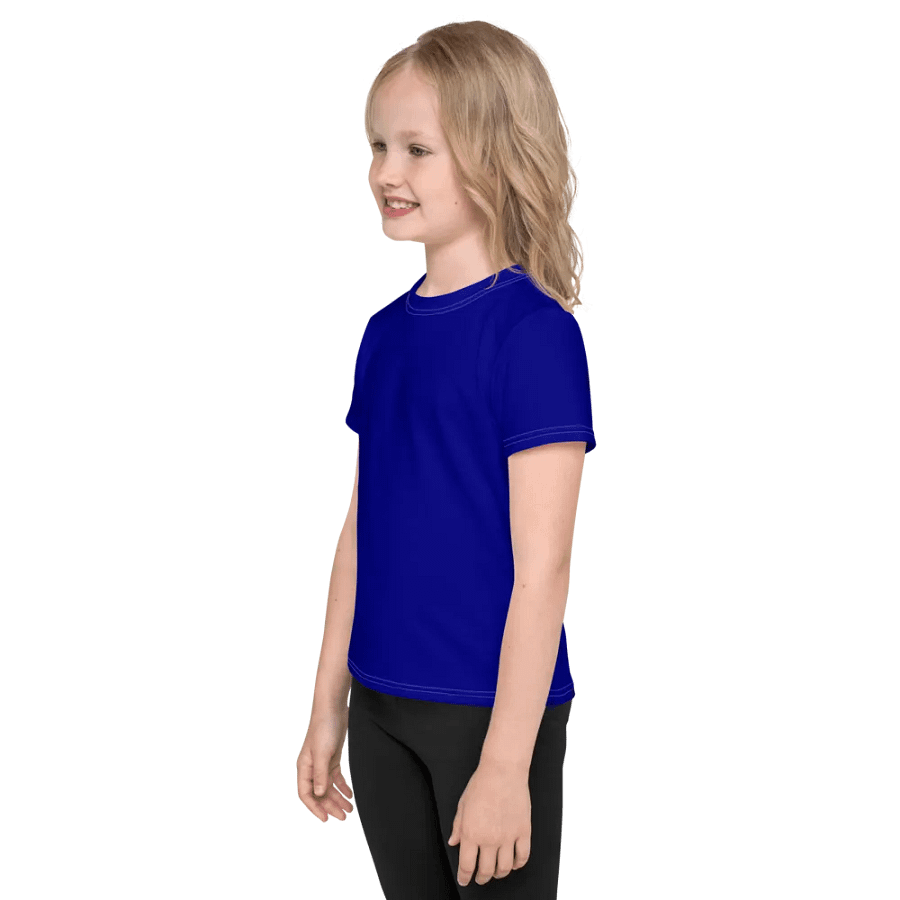 Kids Plain Color Navy Blue T-Shirt product image (3)