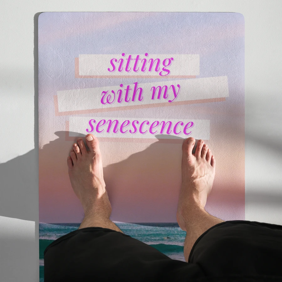 Sitting with my Senescence Yoga Mat product image (13)