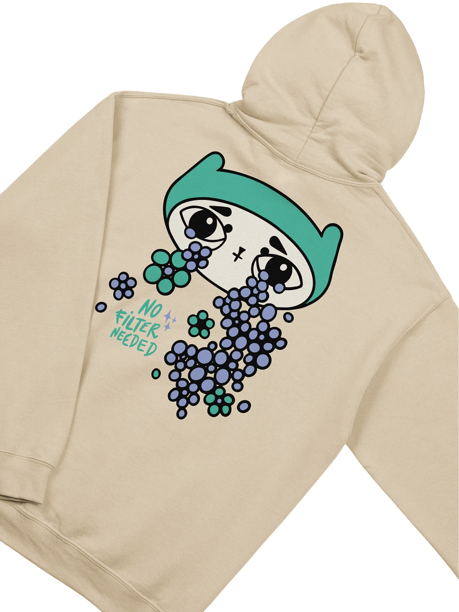WLS Hoodie with print 'No filter needed' product image (3)
