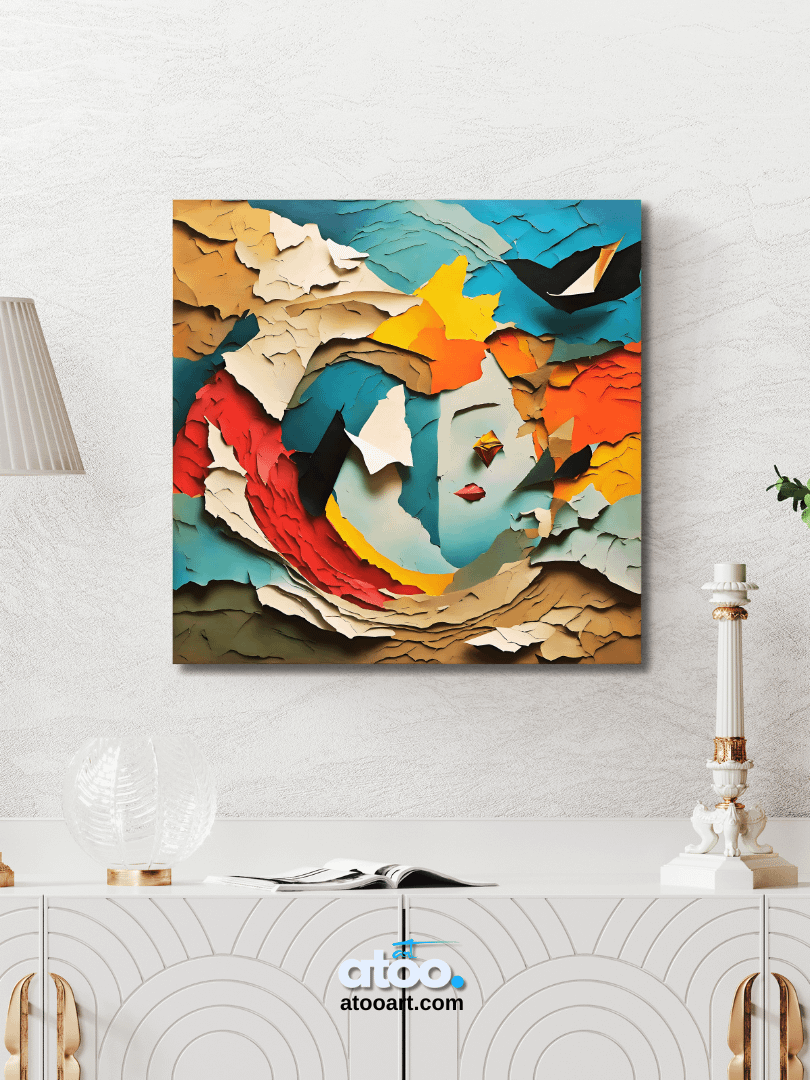 Paper Collection | Between Reality and Imagination-1 | Canvas Art Painting product image (4)