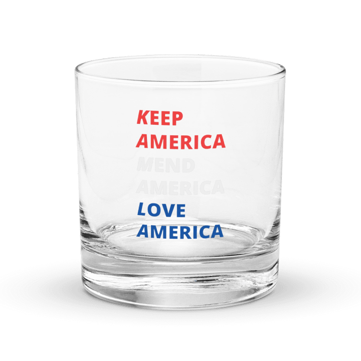 K A M A L A Red, White and Blue Chromatic Rocks Glass product image (1)