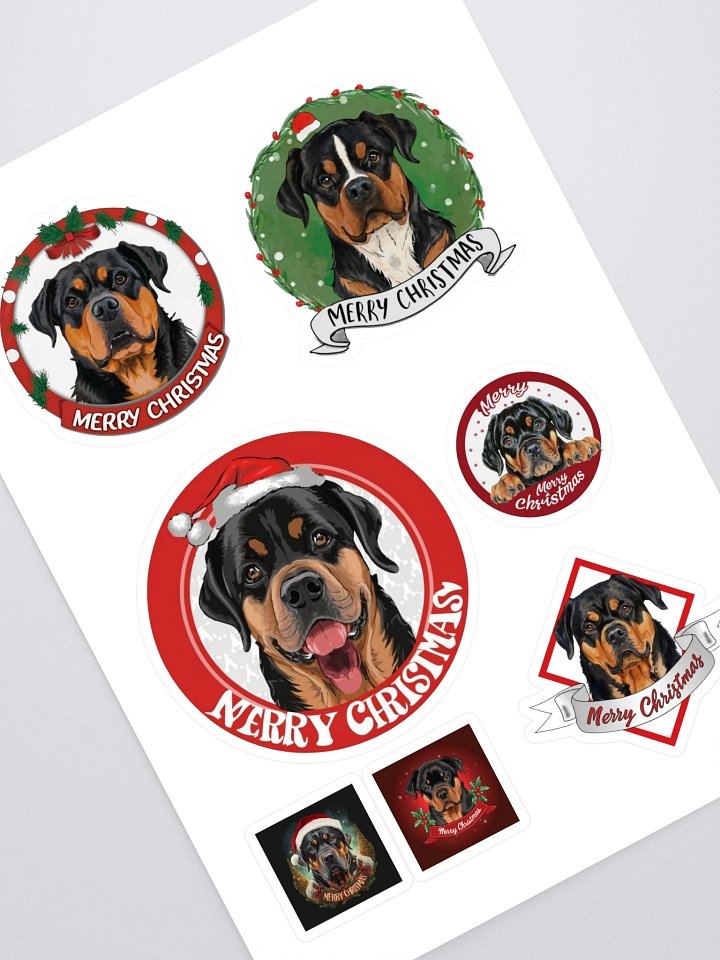Rottweiler Christmas Sticker Collection product image (1)