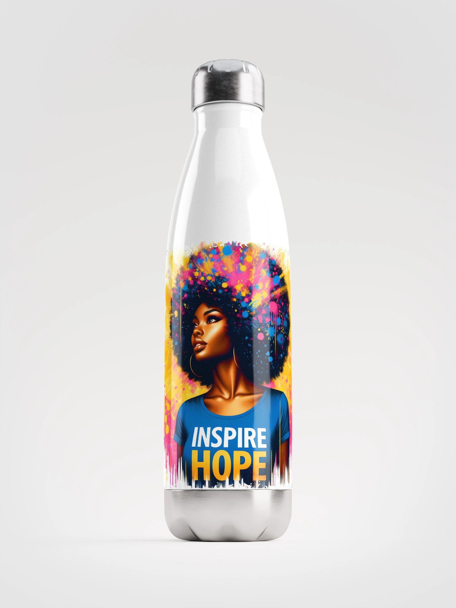 INSPIRE HOPE Afro-Inspired Stainless Steel Water Bottle product image (1)