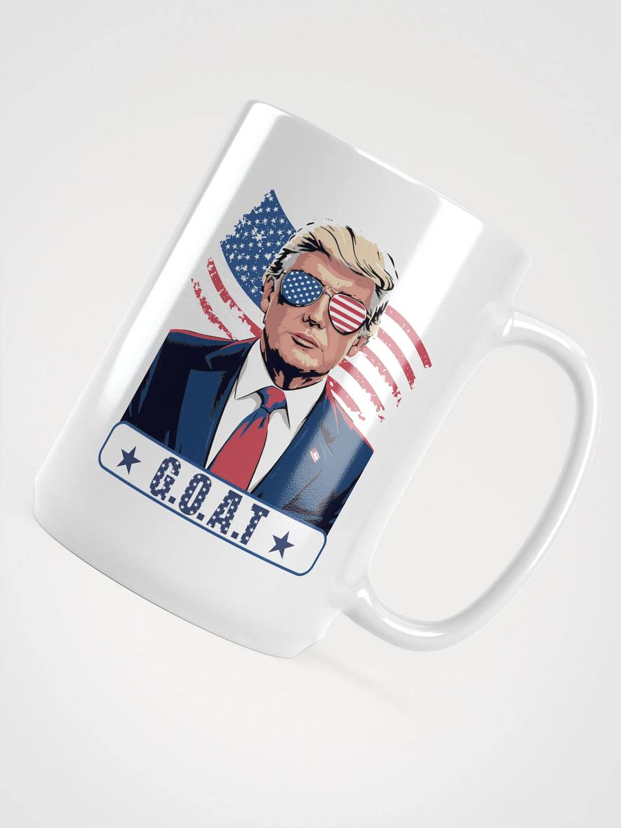 Trump GOAT – Patriotic USA Flag Sunglasses Design MUG product image (4)