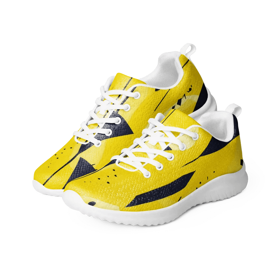 Yellow Abstract Men's Athletic Shoes #560 product image (10)