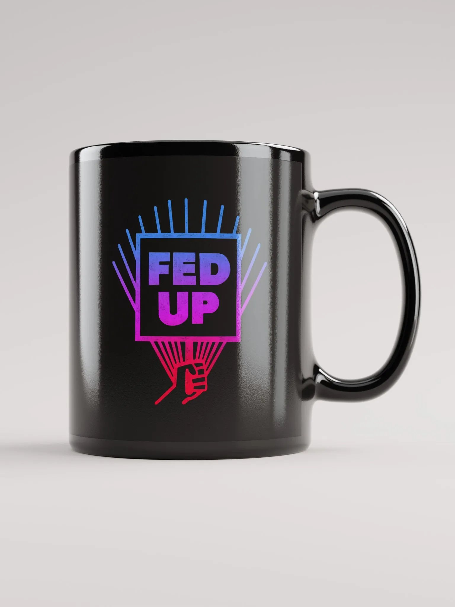 Fed Up Black Mug product image (1)