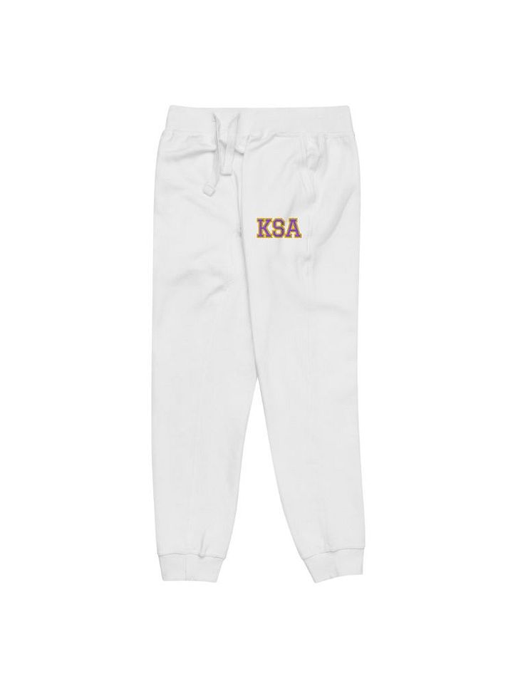 KSA Embroidered Sweatpants (White) product image (2)