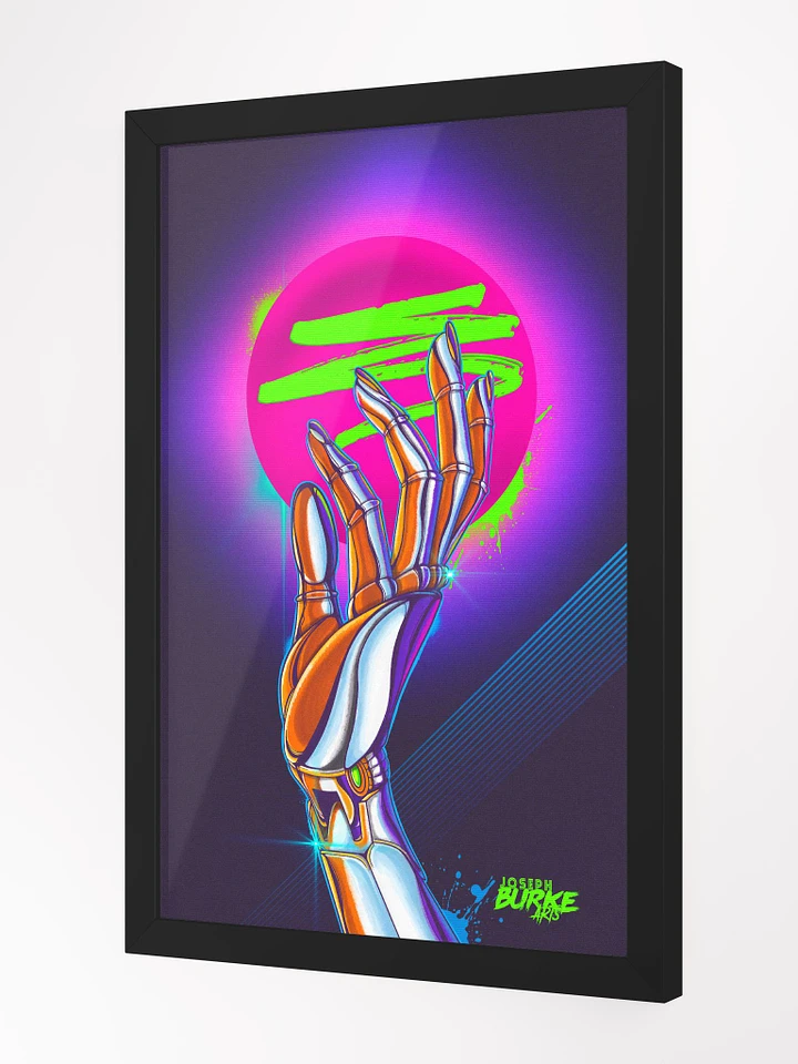 Chrome Dreams Synthwave Hand Drawn Print Framed Art product image (1)