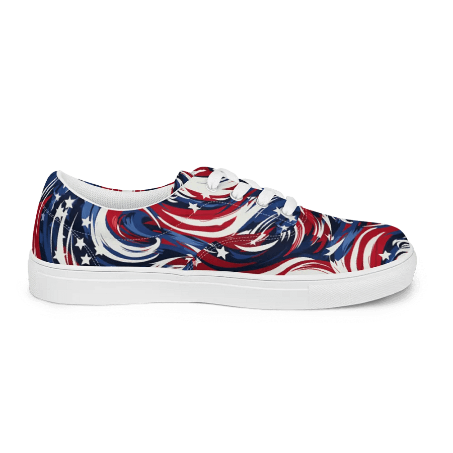 Patriotic Swirl Women's Canvas Shoes product image (5)