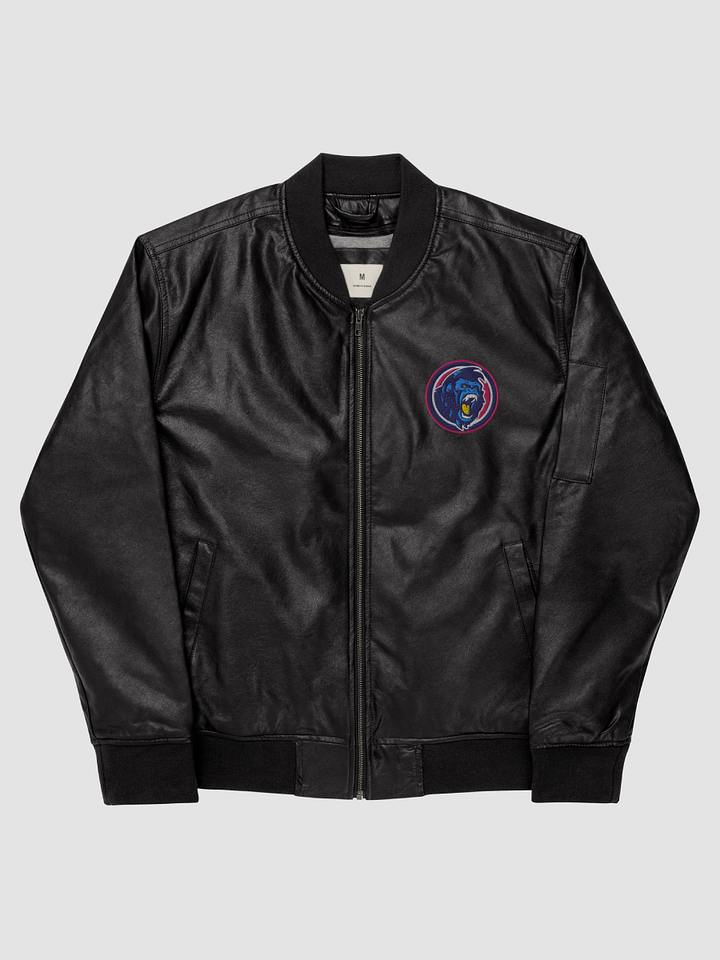 Gorillas Faux Leather Bomber Jacket product image (1)