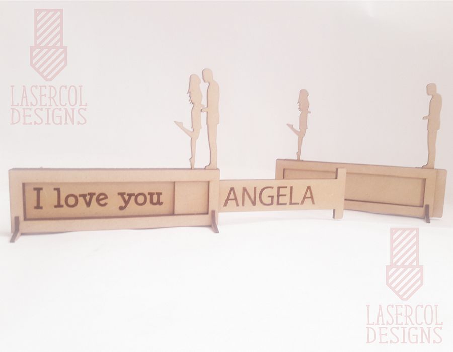 I love you sliding plaque - Laser Cut Files product image (7)