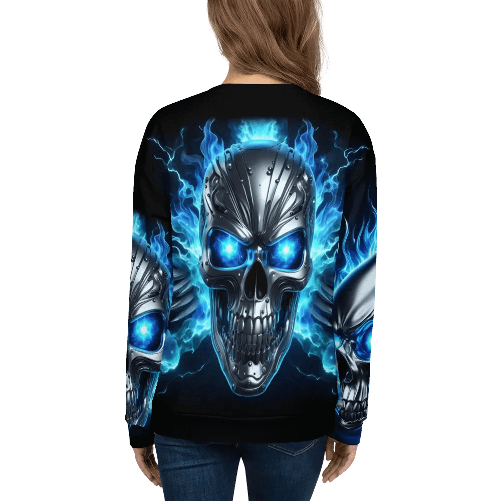 Silver Skull and Flames - Unisex Sweatshirt #19 product image (7)