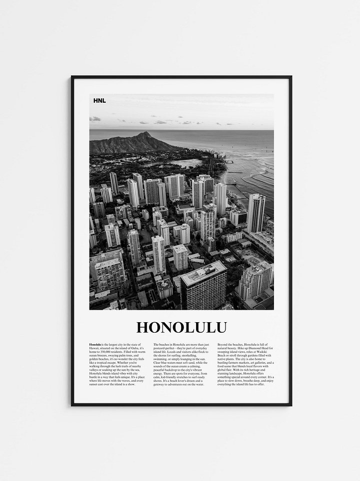 Honolulu 01 Newspaper Poster product image (1)