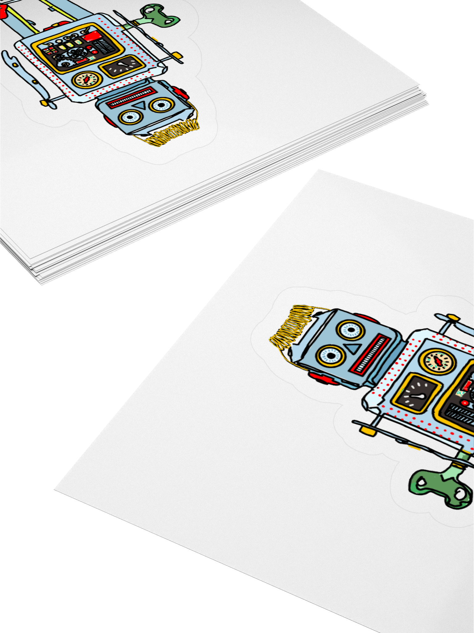 Retro Robot Vinyl Stickers product image (10)