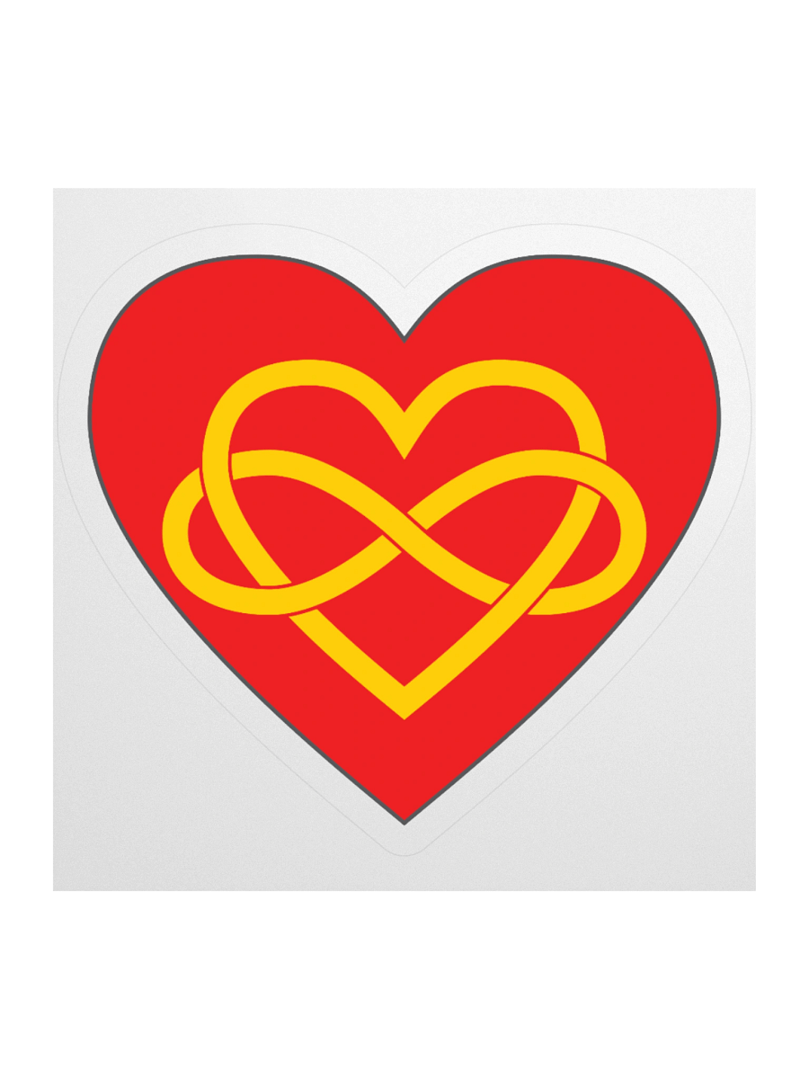Red Polyamory Infinity Heart Sticker product image (1)