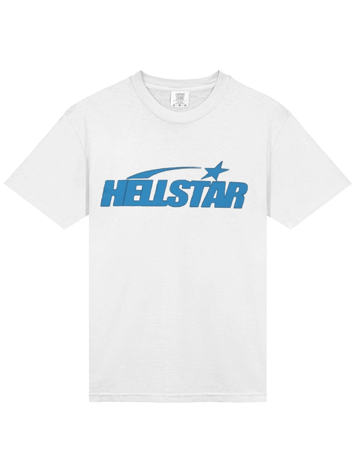 Hellstar Classic T-shirt (Regular Print) White/Blue product image (1)