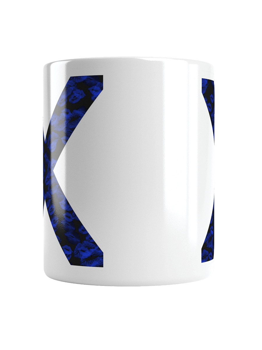Black X Blue Lipstick Kisses | Glossy White Mug product image (14)