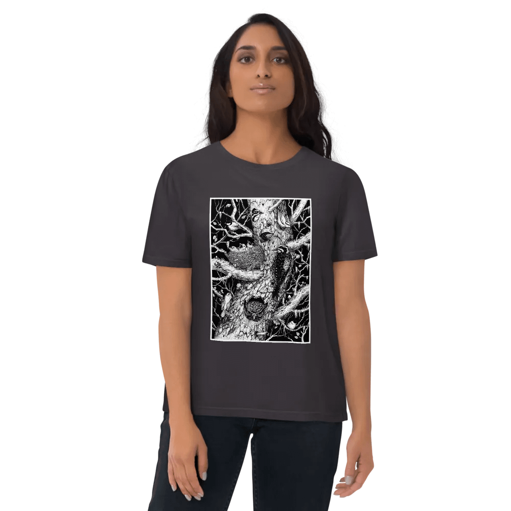 Birds of the wilderness - organic cotton, b&w print product image (12)