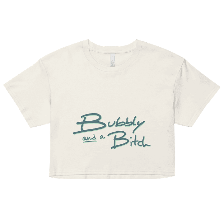 Bubbly and a B*tch (forest shadow design) printed cotton crop top product image (13)