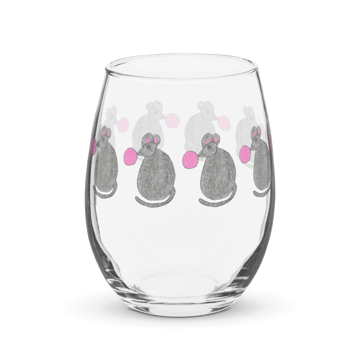 Bubblegum mouse Stemless Wine Glass product image (2)