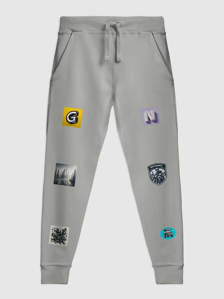 Cosmic Floral Emblem Joggers | AI design collection of hobby images product image (2)