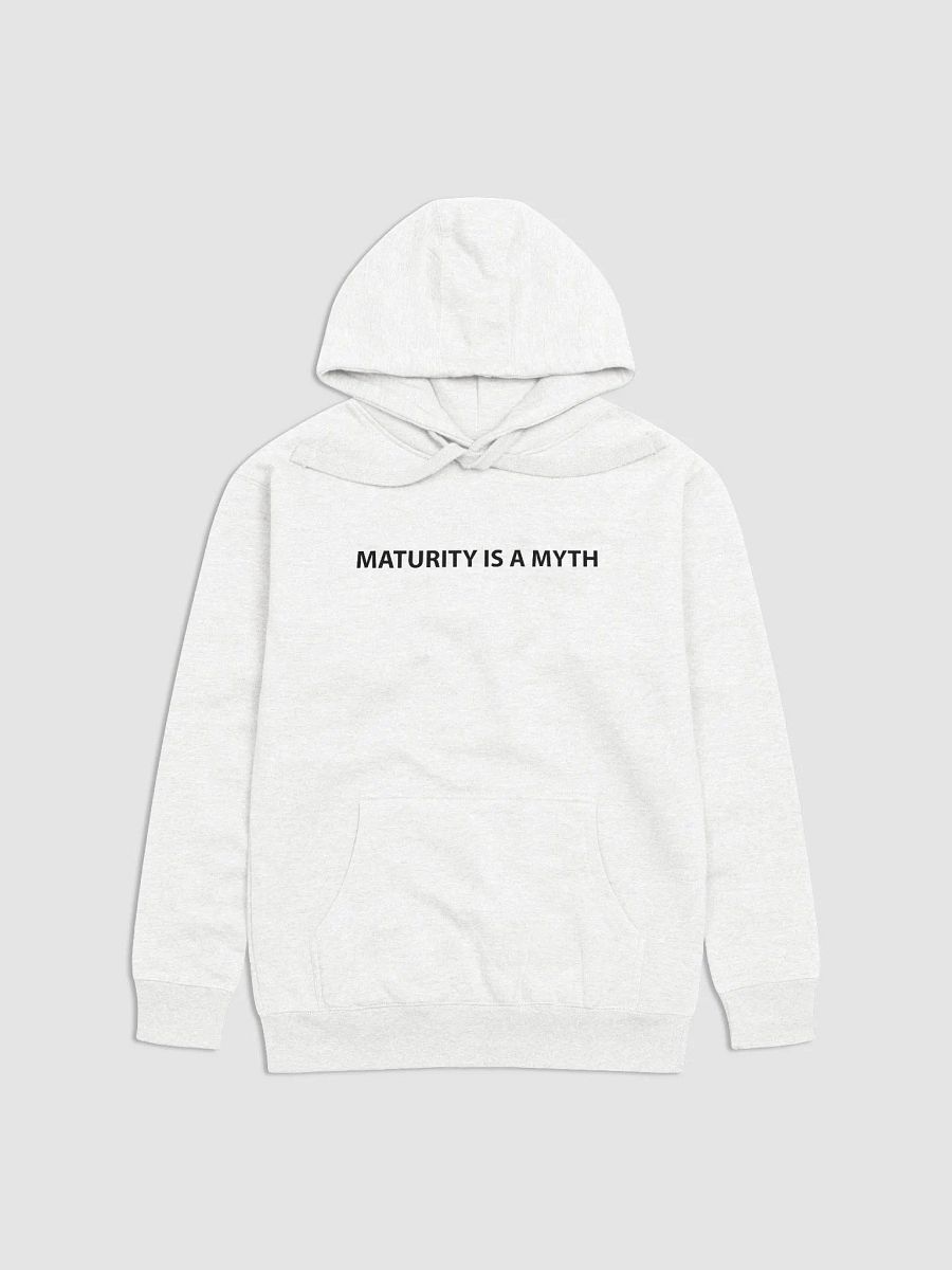 Maturity Is A Myth White Hoodie product image (1)