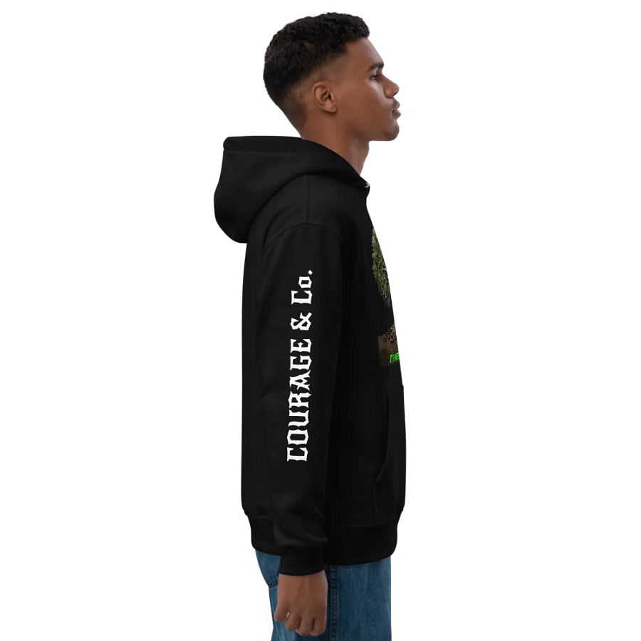 Courage & Co. Black Hoodie w/White Text product image (4)