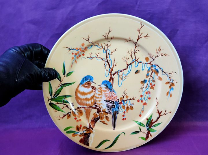 Extraordinário prato Japonês, flor de cerejeira, símbolo da amizade, pássaros, decoração de casa, amiga especial product image (2)