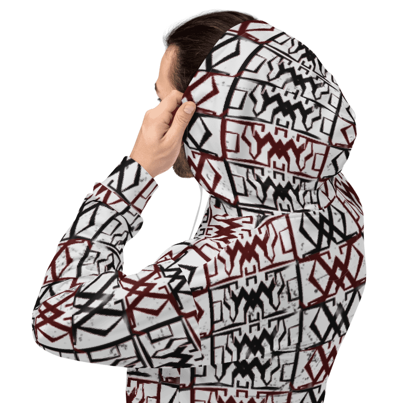 Crimson Geometry / "Woli-Vuitton: Unisex Hoodie product image (4)