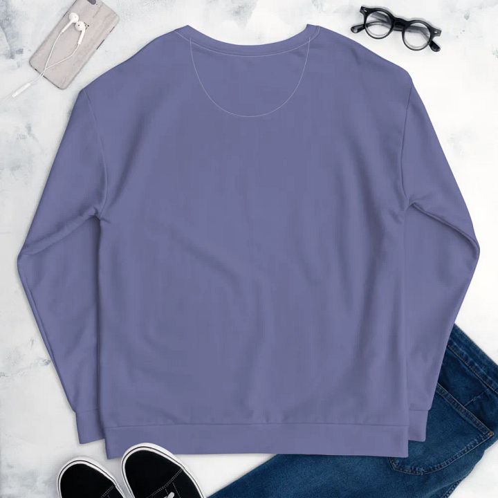 Plain Purple Soft Summer Unisex Recycled Polyester Heavyweight Premium Sweatshirt by Treasure Pie product image (2)