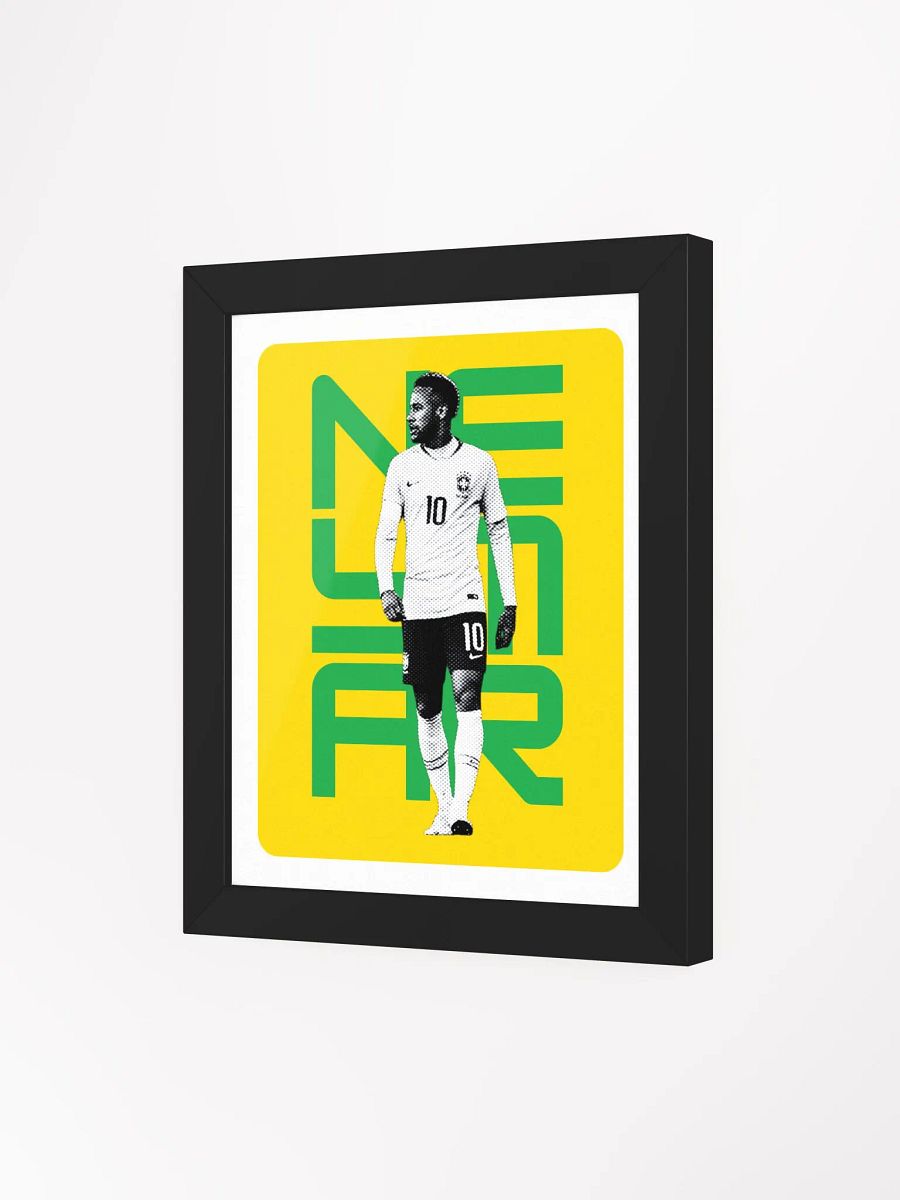 Neymar BW Brazil Name Art Framed Print product image (1)