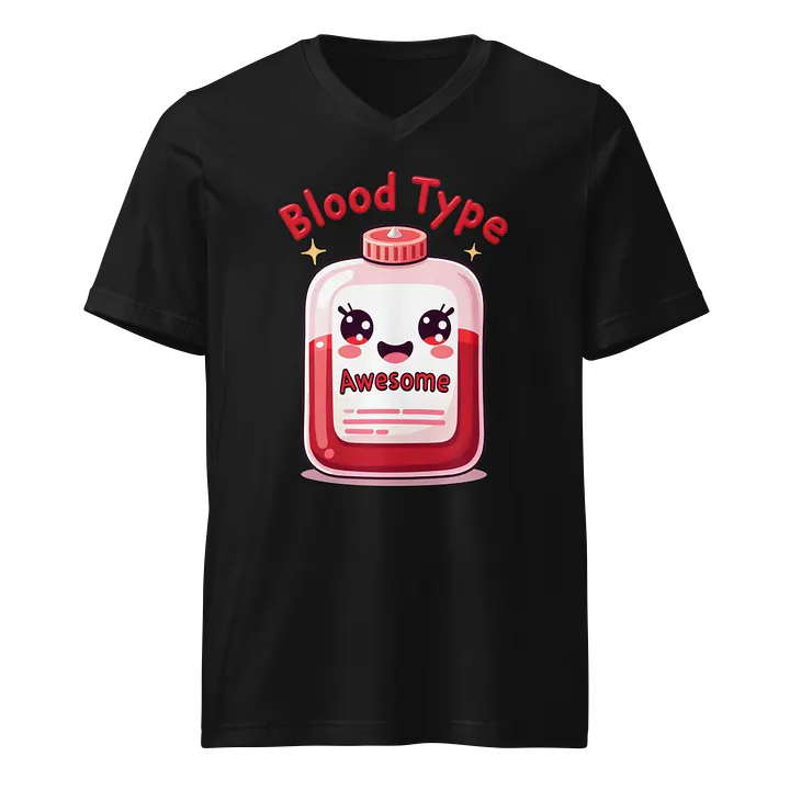 Awesome Blood Type Cartoon T-Shirt product image (1)