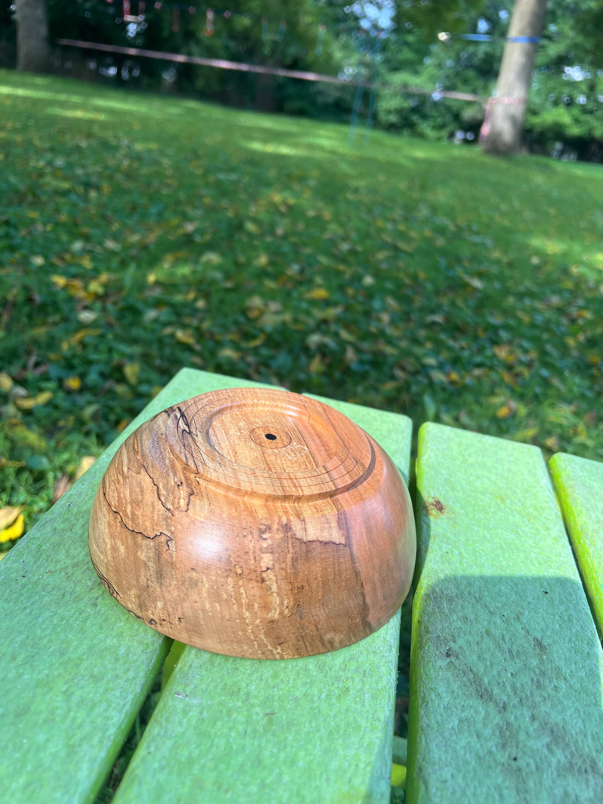 Spalted Maple Wooden Bowl 6.25” – Hand-Turned from Reclaimed Storm-Fallen Wood product image (12)