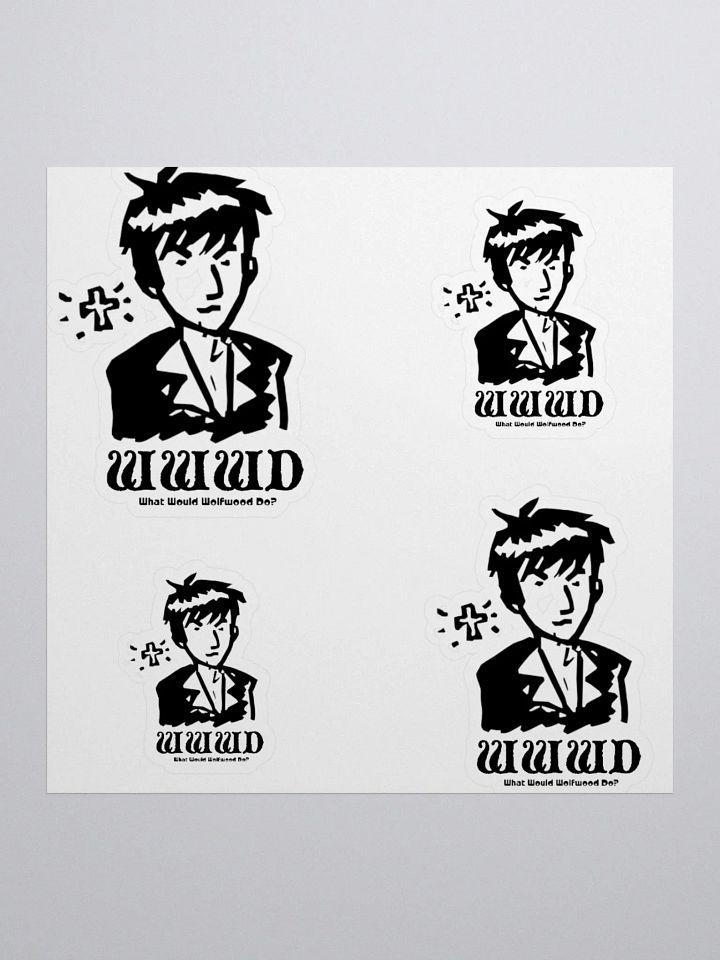 What Would Wolfwood Do? 3x3 stickers product image (1)