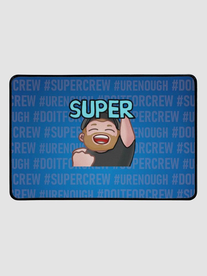 Super # - Blue Desk Mat 12