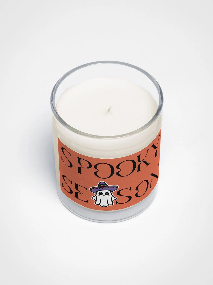 Spooky Season Sombrero Ghost Soy Wax Glass Jar Candle product image (3)