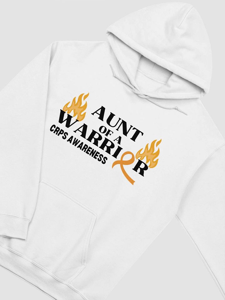 AUNT of a Warrior CRPS Awareness Hoodie- Black Print product image (2)