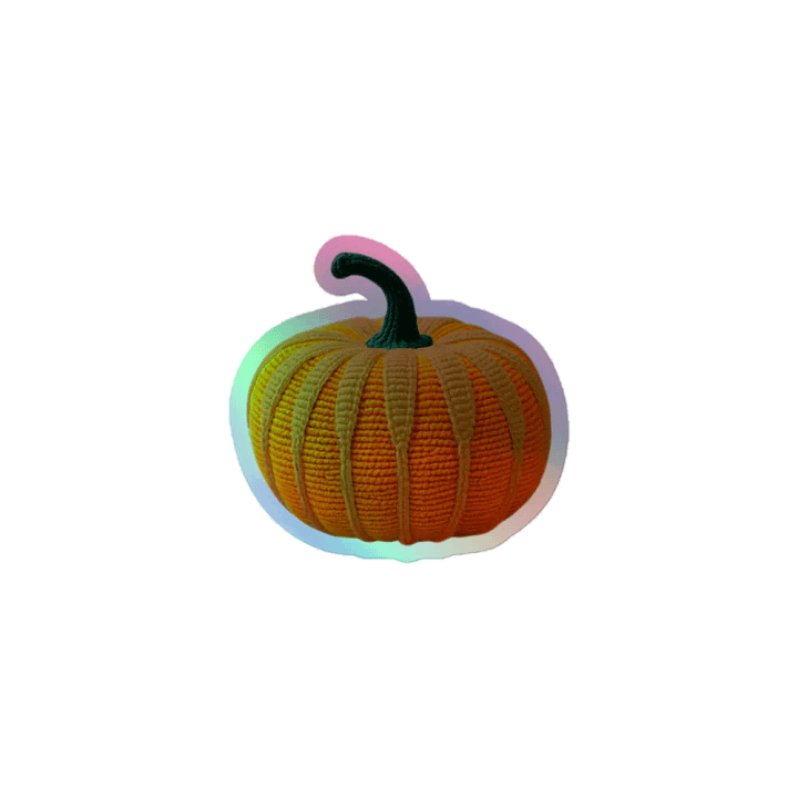 CozyAvocado Kiss-Cut Holographic Sticker Sheet Pumpkin #1 product image (1)